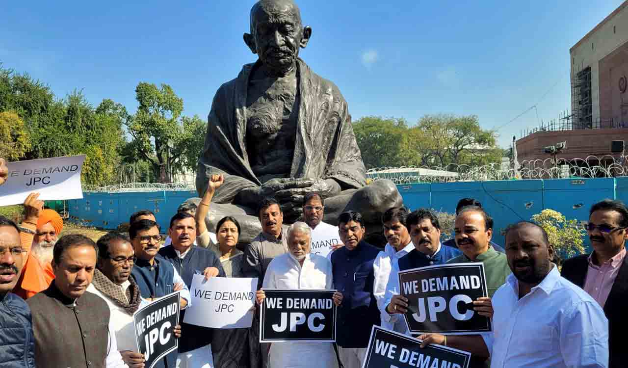 BRS stages walkout demanding JPC on Hindenberg-Adani row