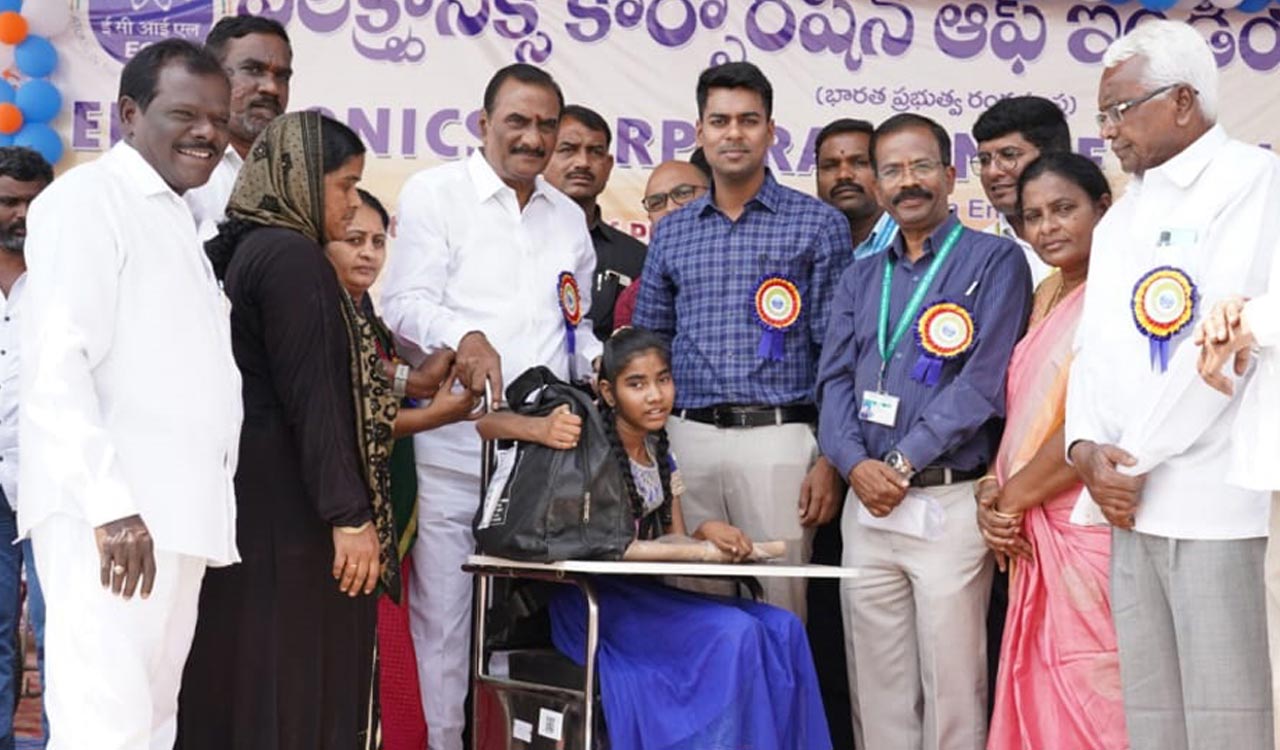Kothagudem: Physical aids and assistive devices distributed to PwDs