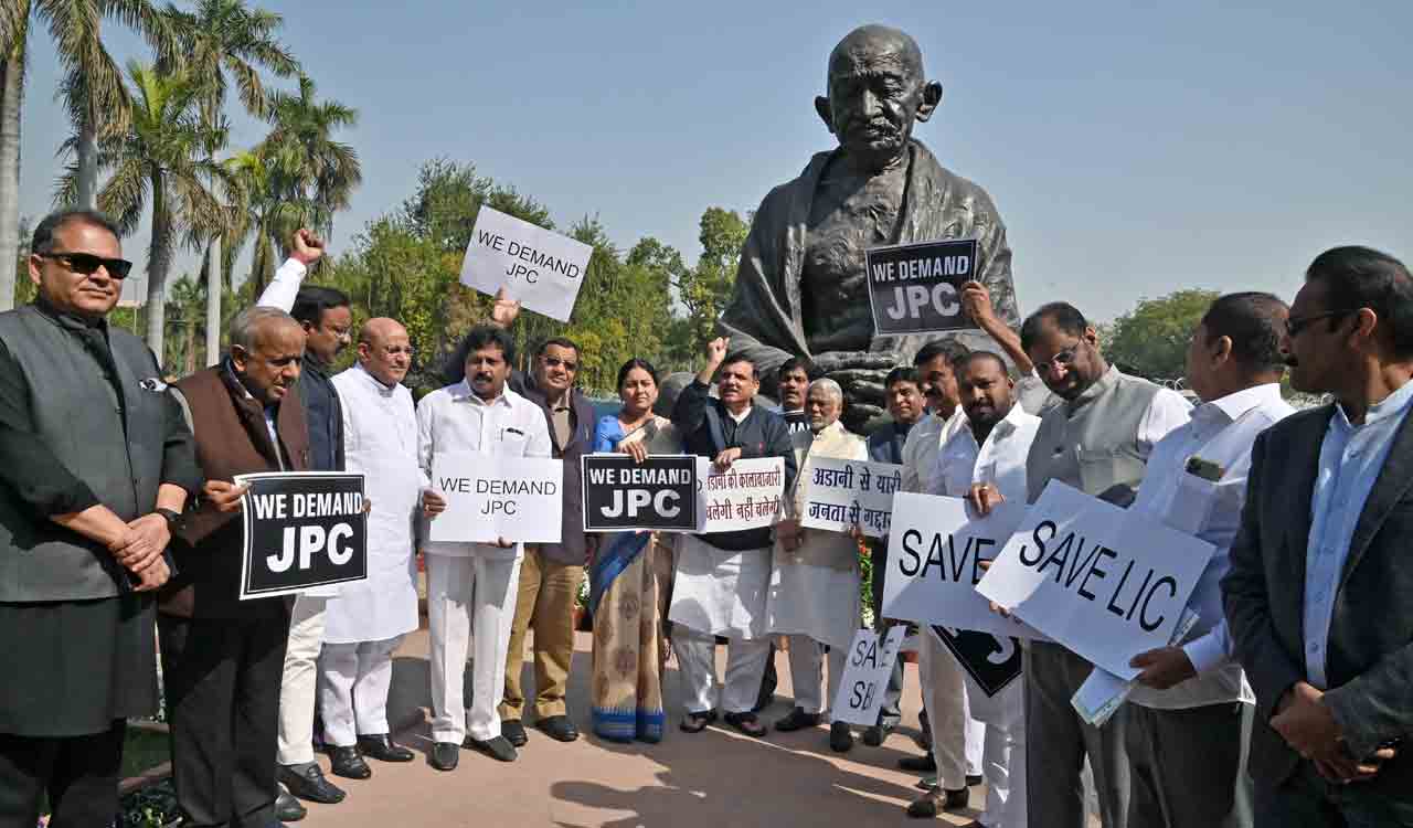 BRS Continues Protests In Parliament, Demands JPC Probe Into Adani Row ...