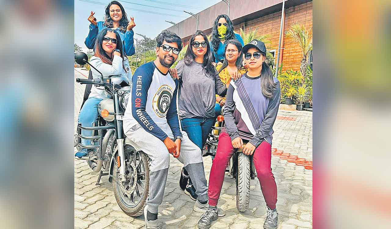 Hyderabad: Heels On Wheels trains women ride Royal Enfield