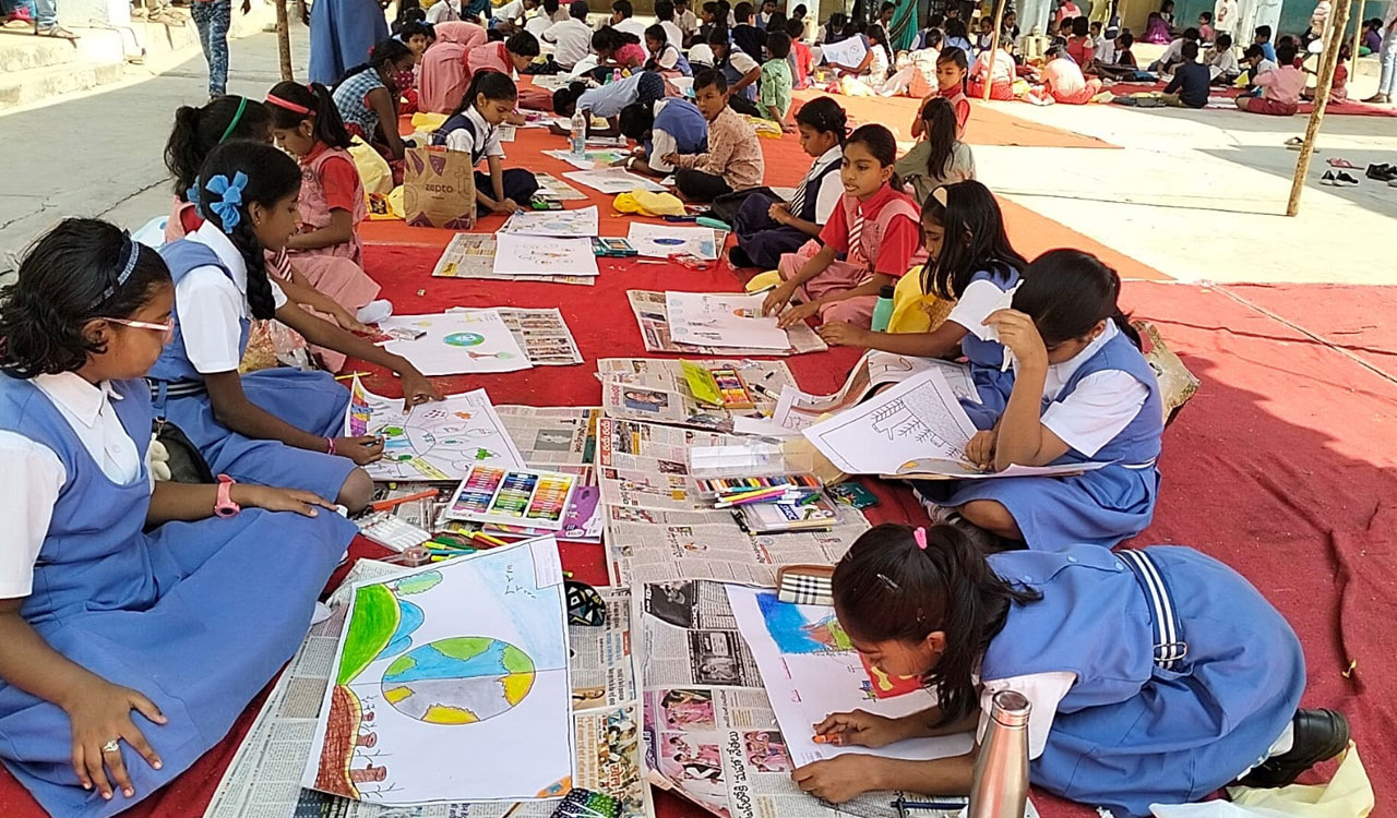 Telangana: Factories and Boilers Dept conducts painting, elocution competition for students