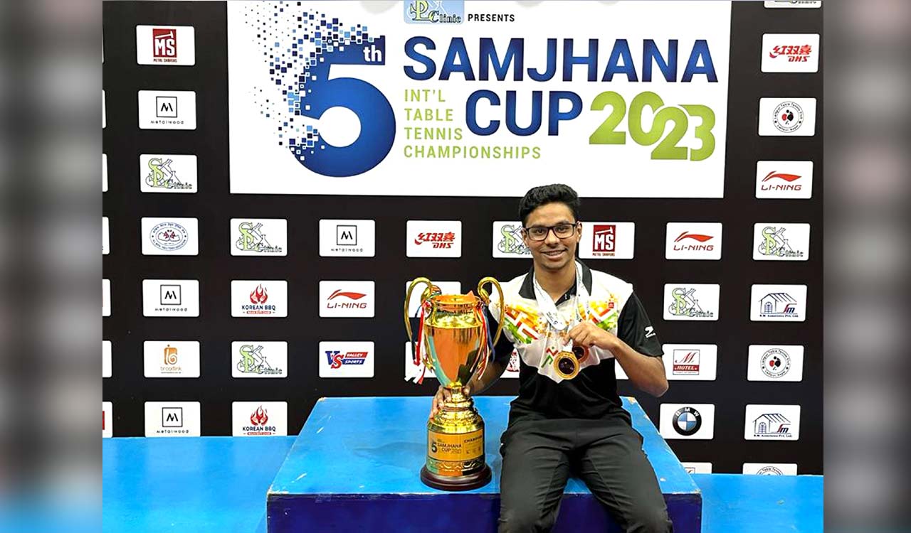 Table Tennis: Vrishin clinches team gold, singles bronze at Samjhana Cup
