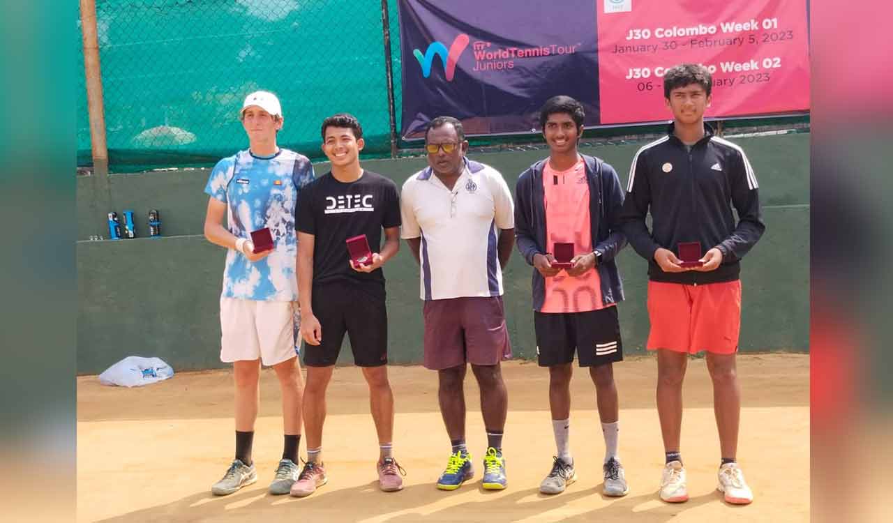 Hyderabad’s Dhiraj wins doubles title at ITF Juniors Tennis Tournament