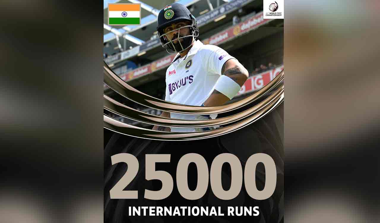 Virat Kohli completes 25,000 runs in international cricket