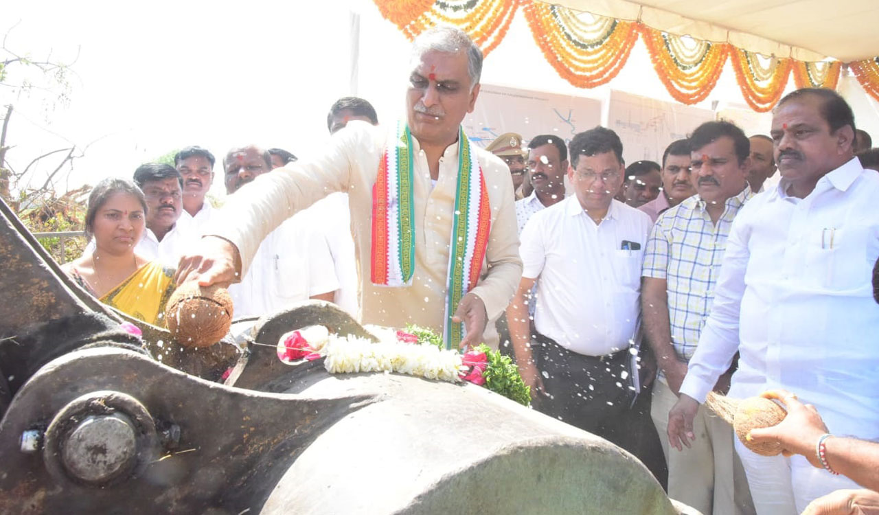 Basaveshwara Lift Irrigation Project: Foundation for pump-house laid