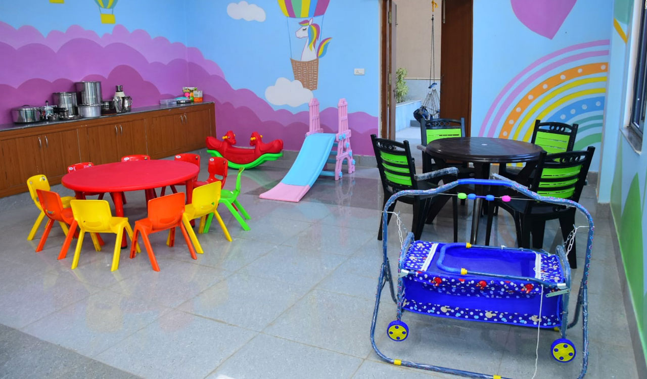 Creche for children of women employees opened in Rajanna-Sircilla IDOC