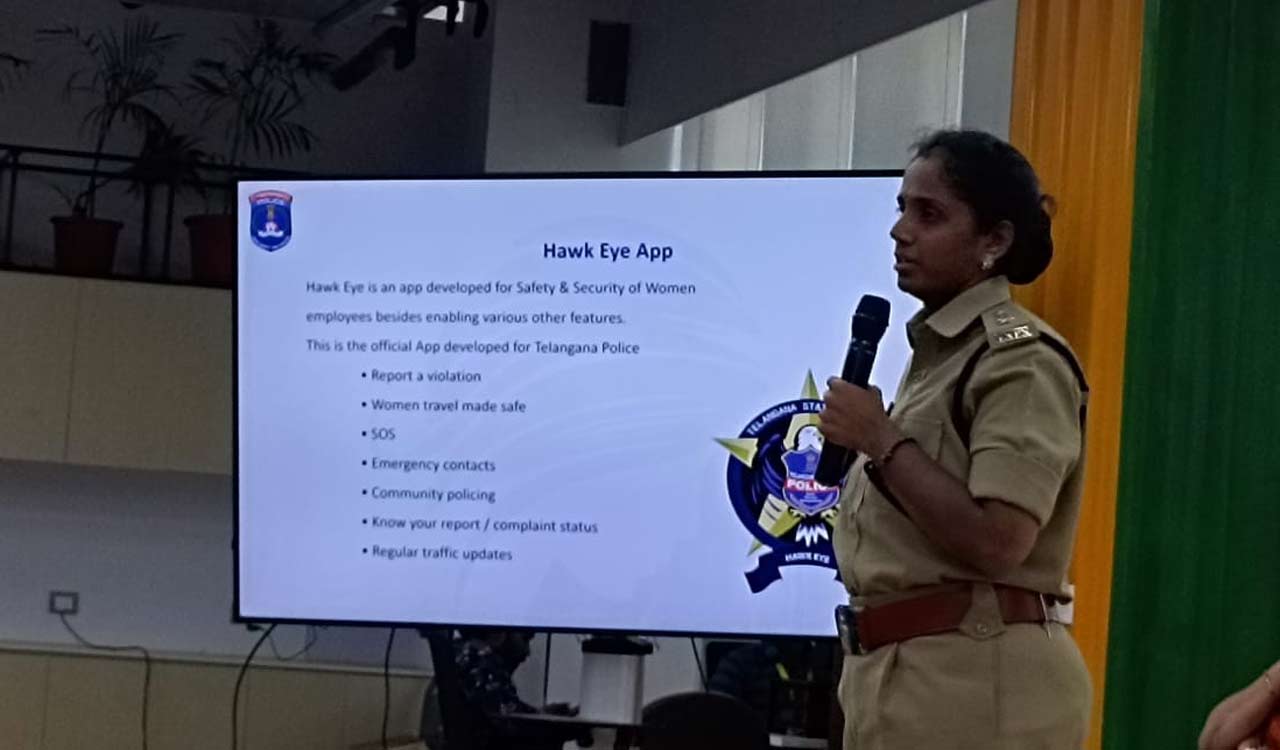 Cyberabad police hold women safety program at NPCI Nanakramguda