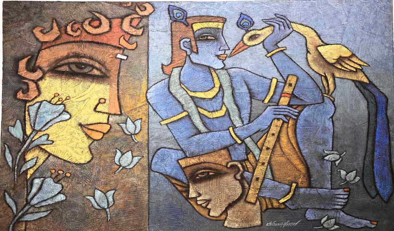 Hyderabadi artist Krishna Ashok narrates stories through facets