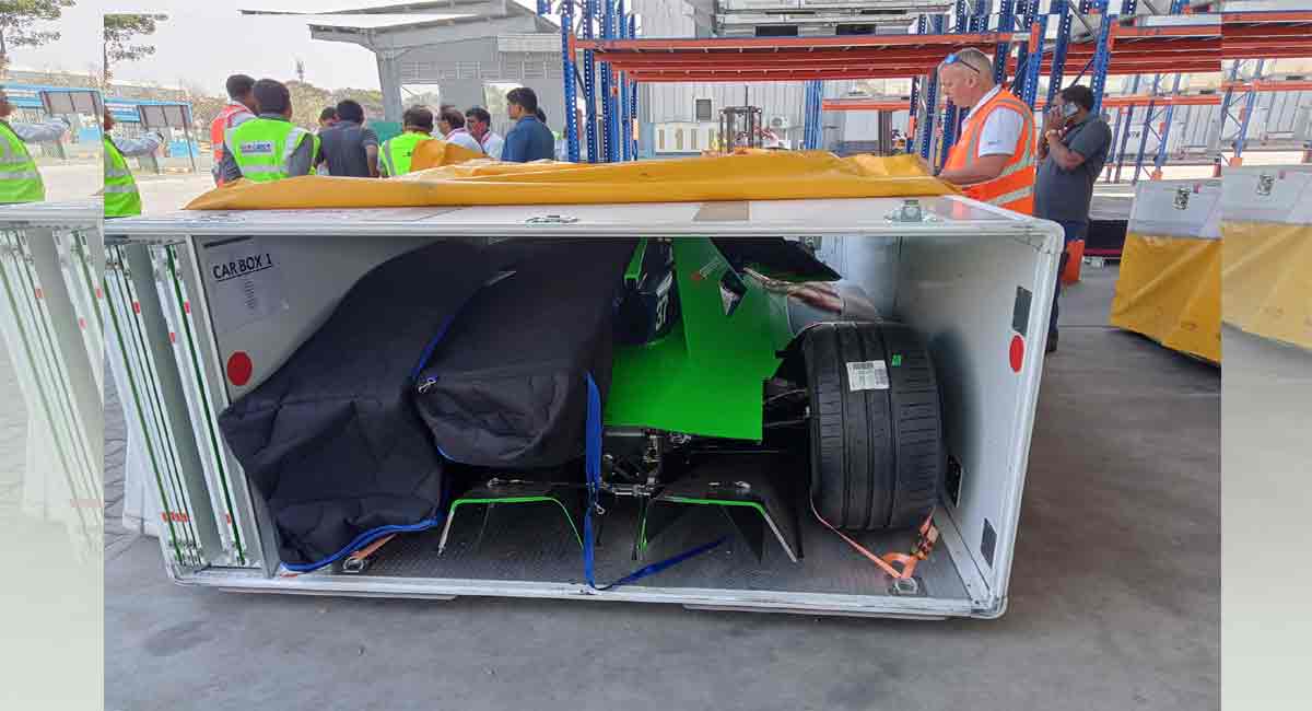 Cargo division of Hyderabad Airport ensures quick & speedy shipment of Formula-E cars 