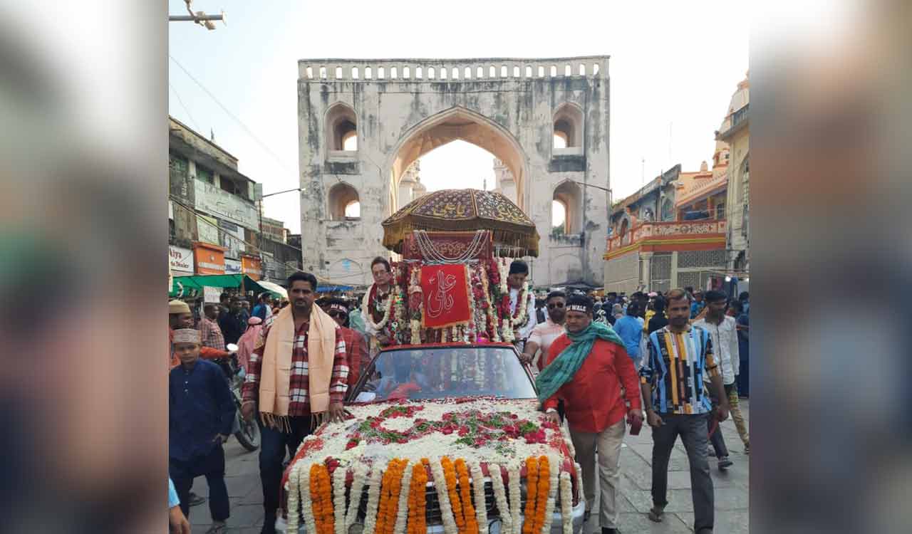 Festivities, processions mark birth anniversary of Hazrat Imam Ali in Hyderabad