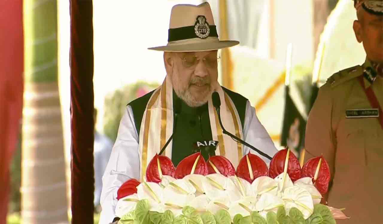 Amit Shah addresses 54th CISF Raising Day in Hyderabad