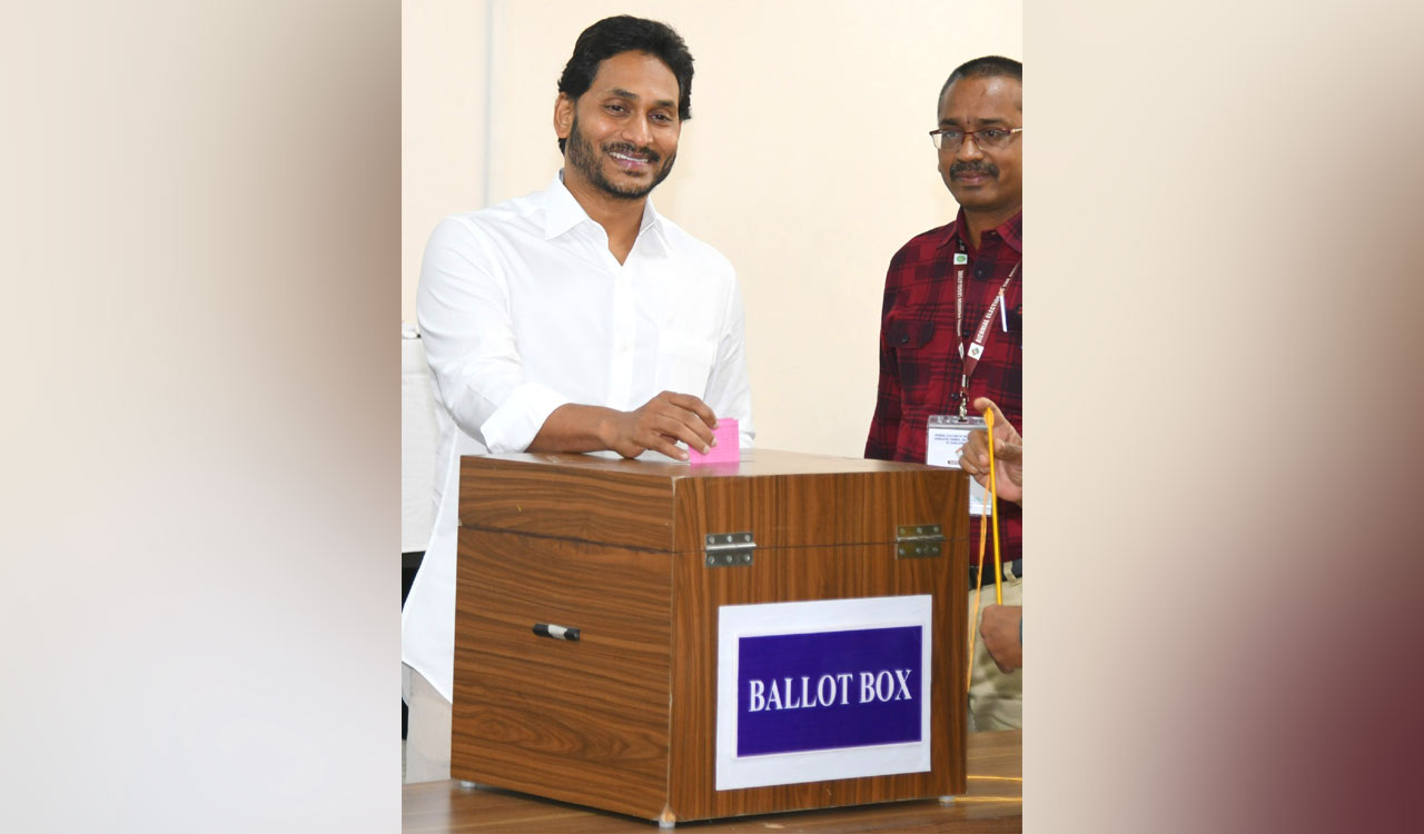 Andhra Pradesh MLAs vote for seven seats of Legislative Council