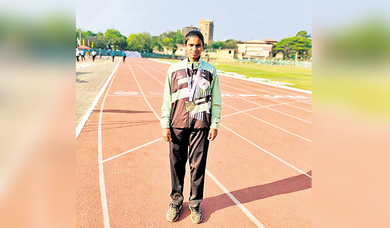 Telangana’s Keerthana clinches gold at National Youth Athletics Championships