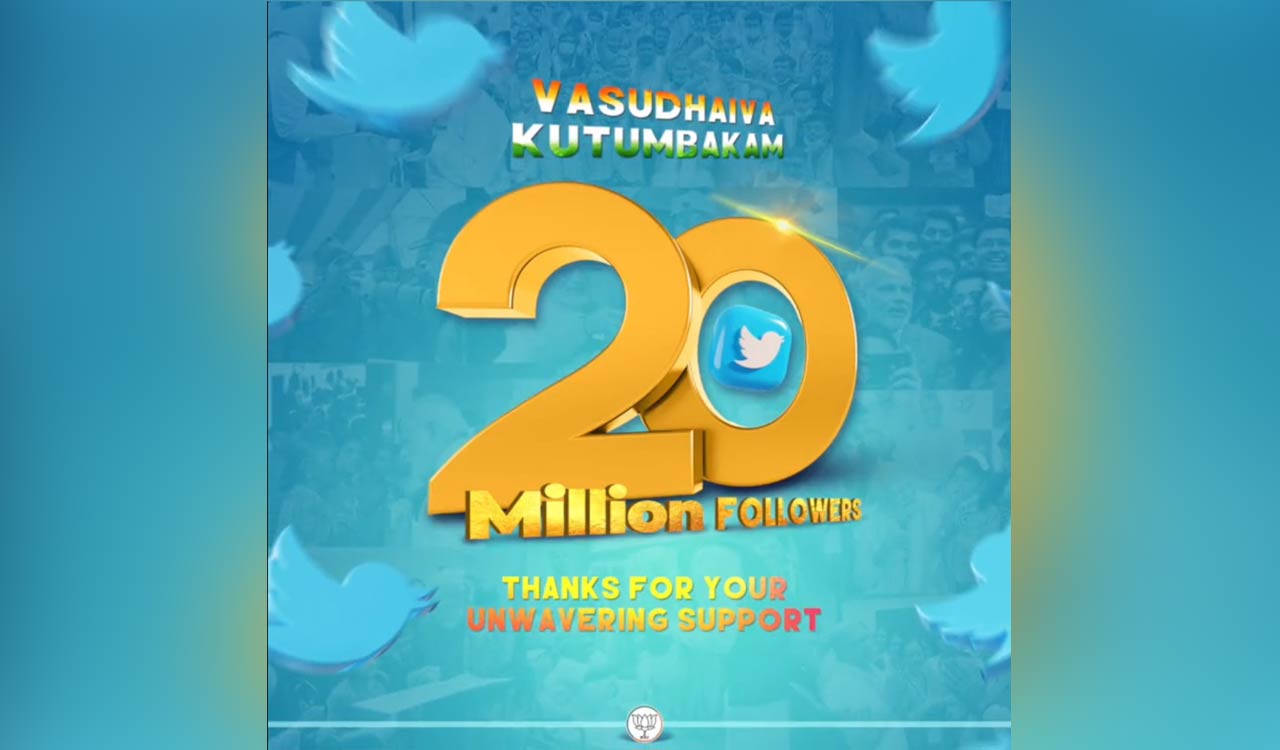 BJP’s Twitter handle crosses 2 crore followers