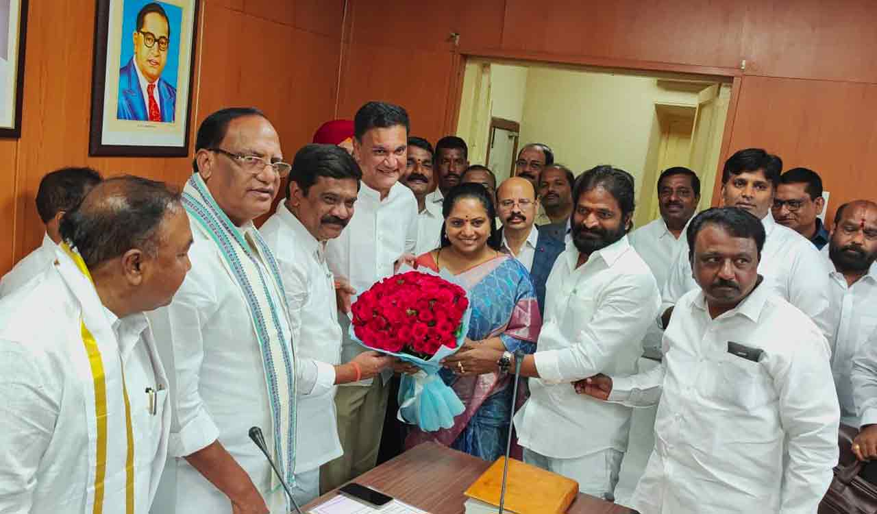 Telangana: BRS MLCs take oath, welcomed to Council