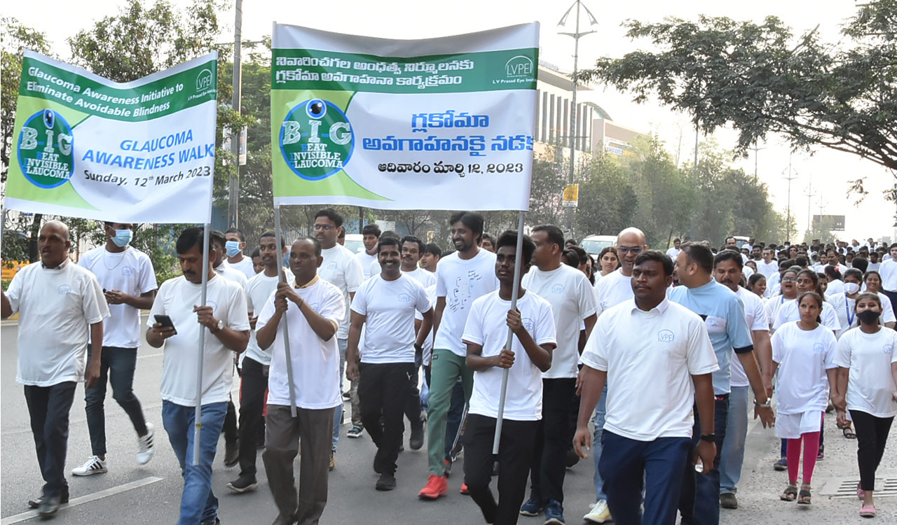 Hyderabad: LV Prasad Eye Institute organises Glaucoma Awareness Walk at Banjara Hills