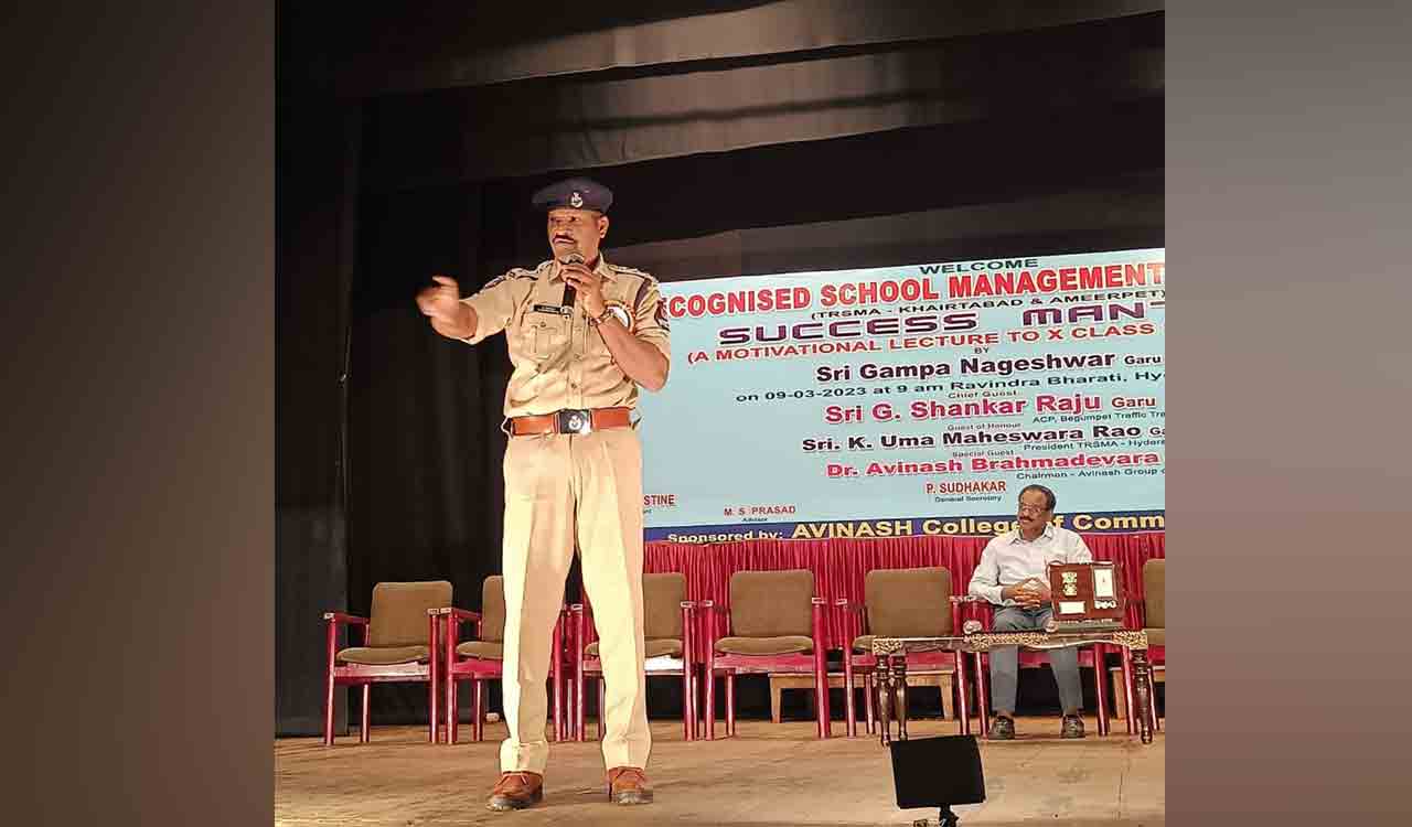 Awareness programme on road safety, traffic rules held at Ravindra Bharathi