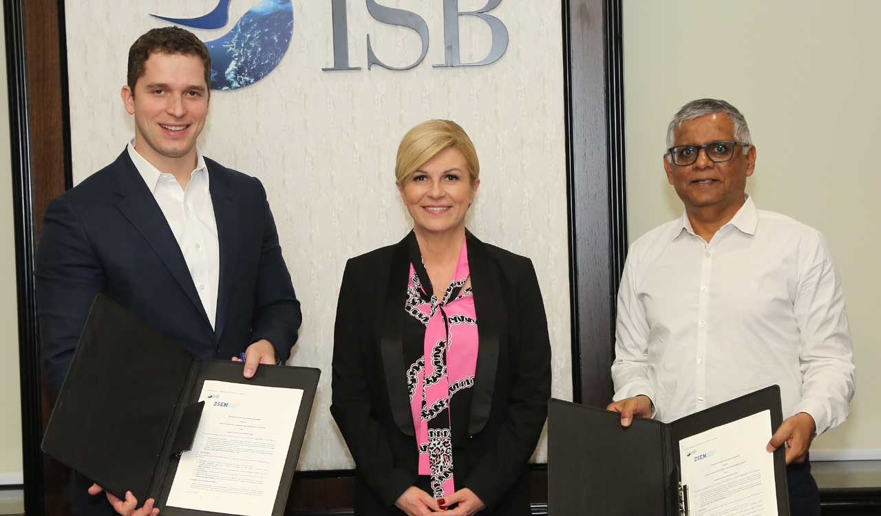 Hyderabad: Kolinda Grabar Kitarovic, former President of Croatia visits ISB