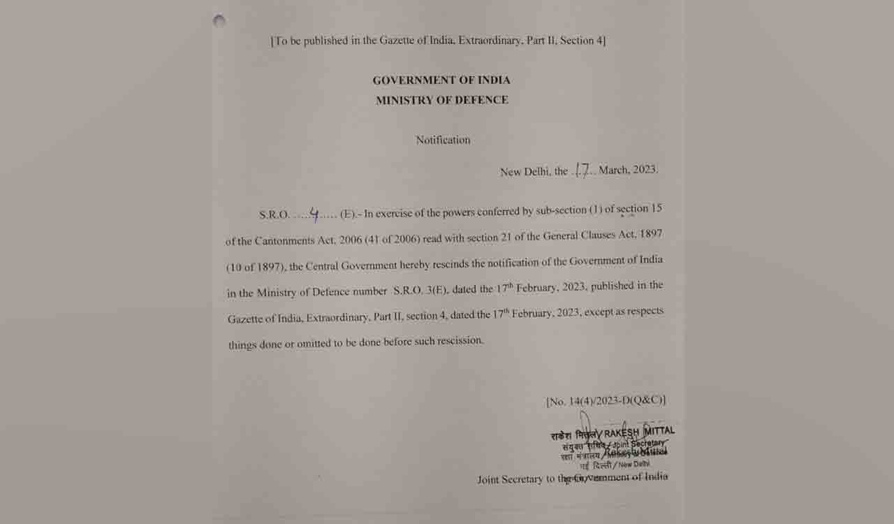 SCB, 56 other cantonment board elections in India cancelled