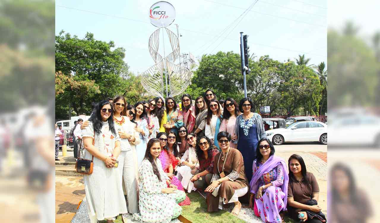 Hyderabad: Mayor Gadwal Vijayalaxmi inaugurates the Flight, a commemorative sculptor celebrating women’s power