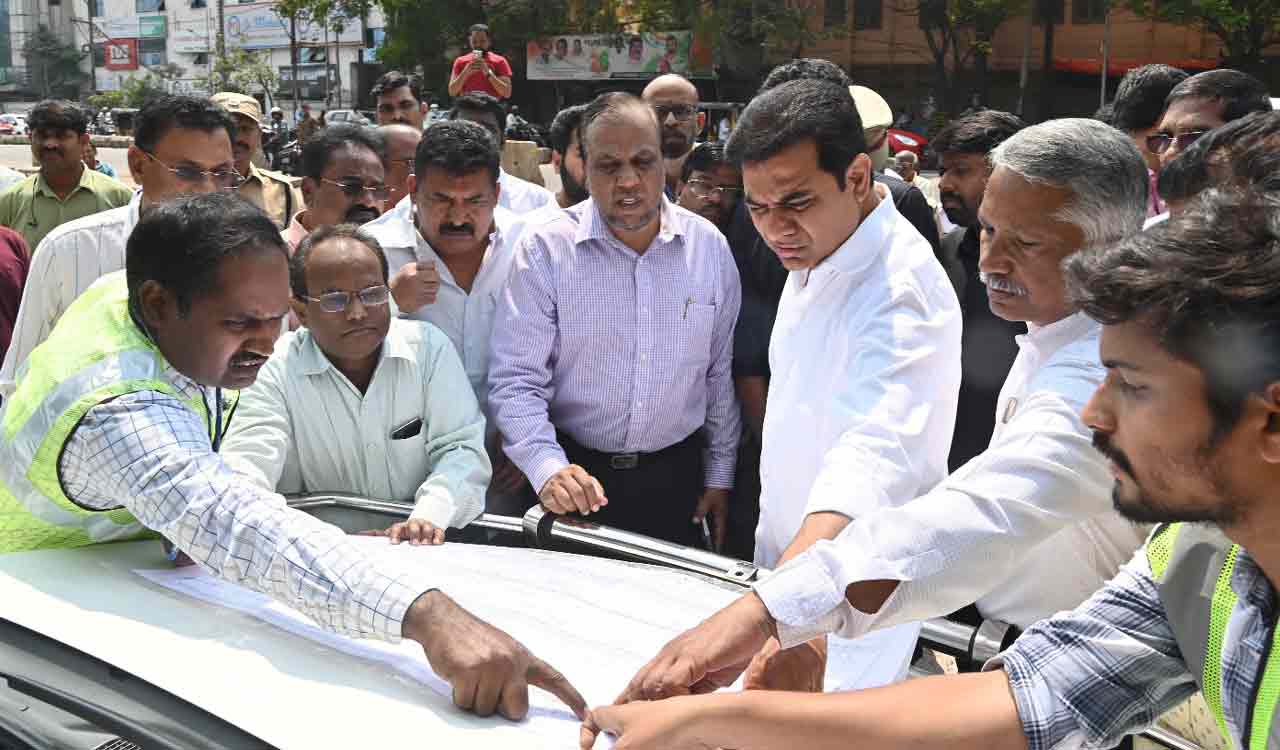 Minister KTR exhorts GHMC officials to complete Indira Park-VST steel bridge in 3 months