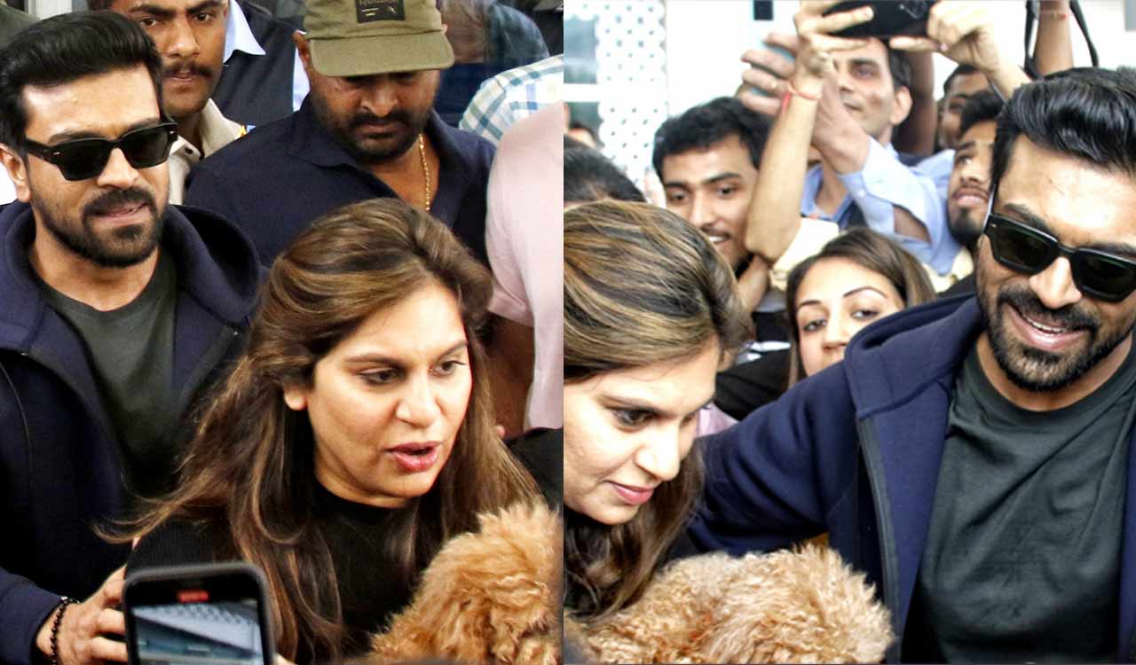 On his first post-Oscars appearance, Ram Charan receives rousing reception at IGI