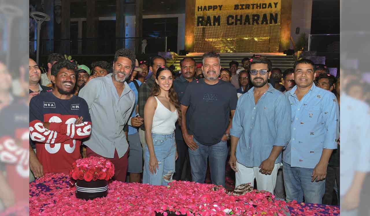 RC15 team celebrates Ram Charan’s birthday on the sets in advance