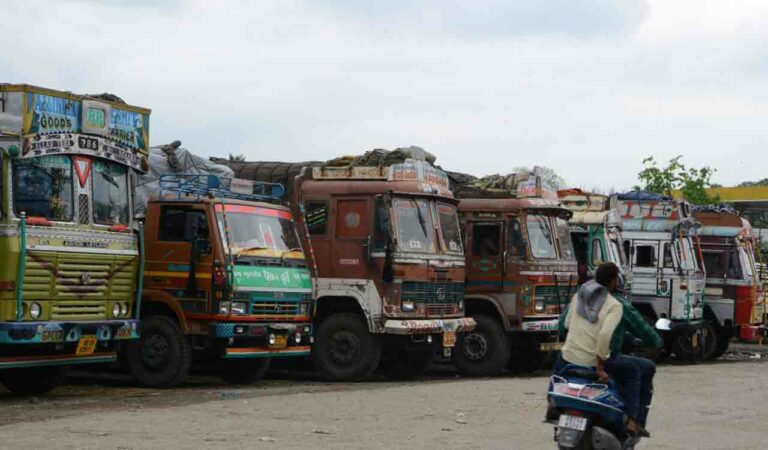 Parked Transport vehicles
