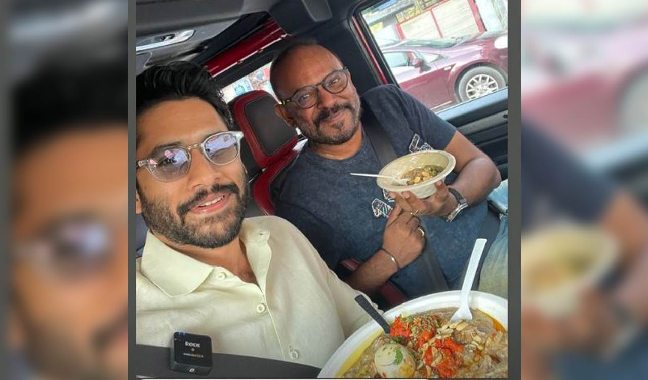 Naga Chaitanya visits Cafe 555 for Haleem