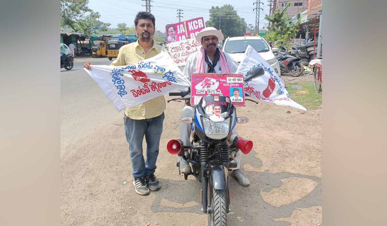 Farmer from Bhadrachalam takes up bike yatra protesting Centre’s anti-people policies