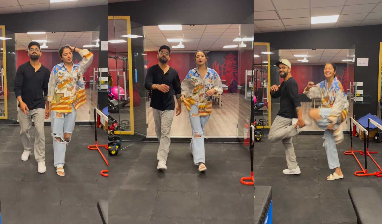 Anushka Sharma, Virat Kohli have a ‘dance pe chance’ in the gym