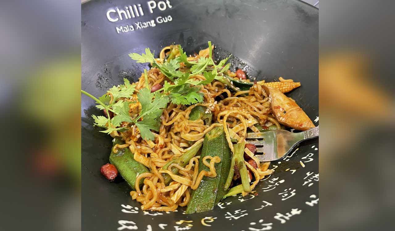 Ever heard of ‘bhindi noodles’?  Check out this combination at a Myanmar restaurant 