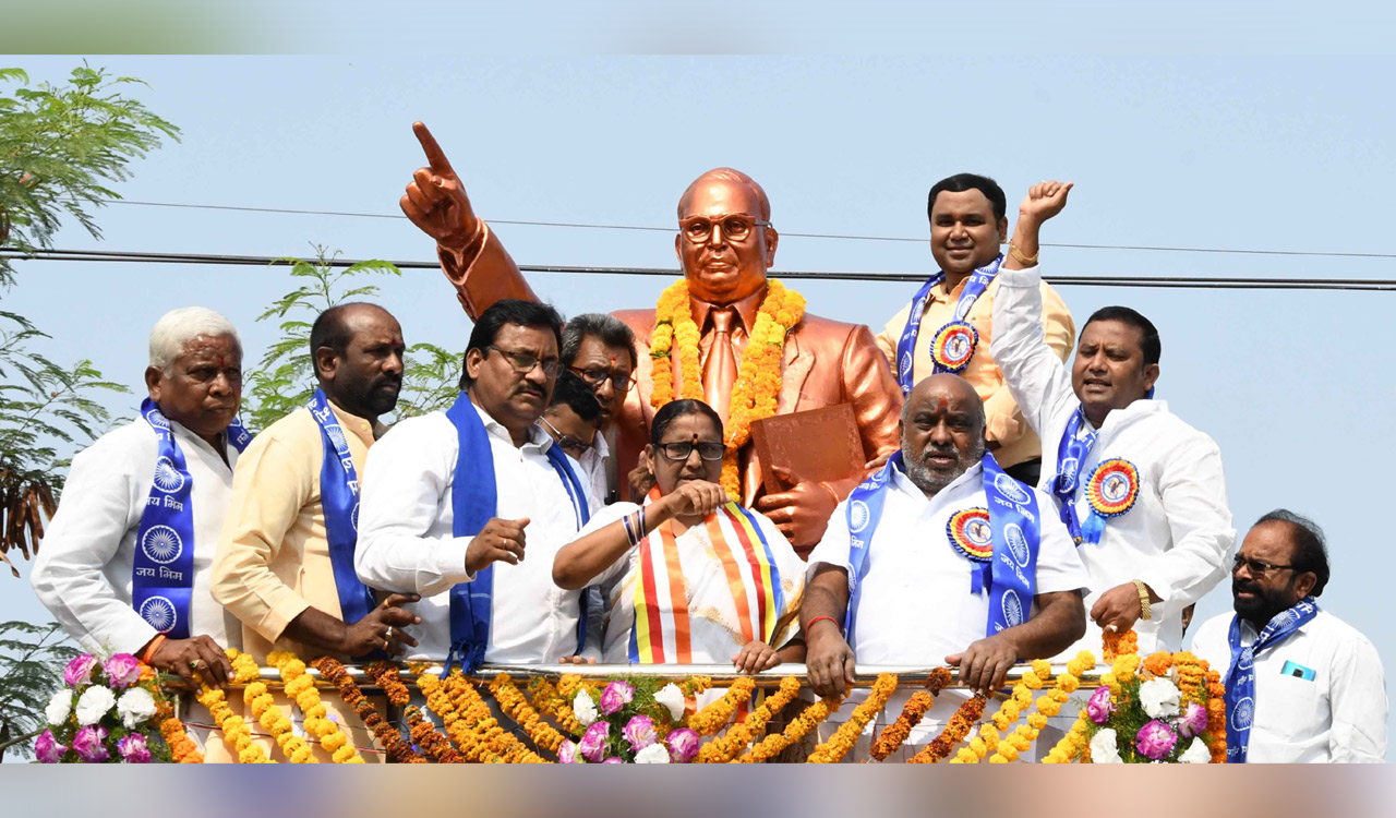 Rich tributes paid to Dr BR Ambedkar in Adilabad