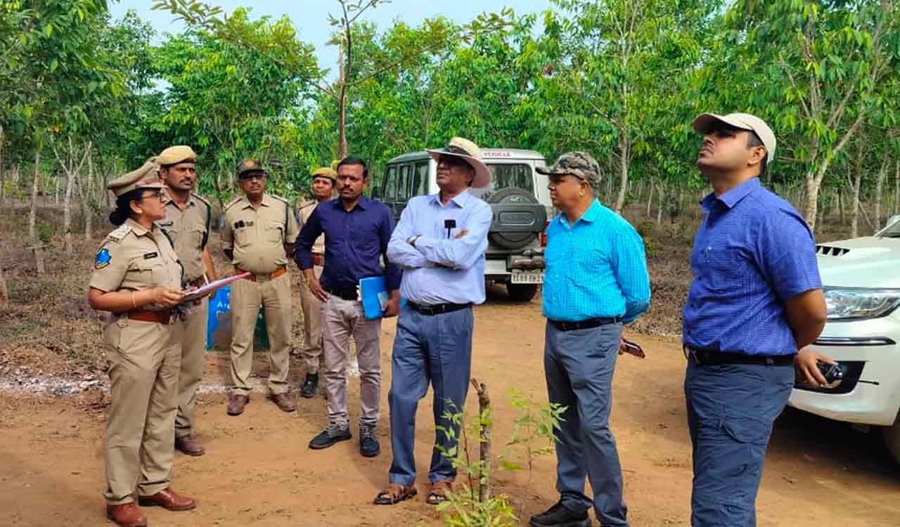 PCCF CAMPA inspects forest rejuvenation works in Kothagudem