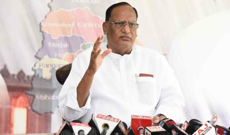 Telangana State Legislative Council Chairman Gutha Sukender Reddy in Nalgonda