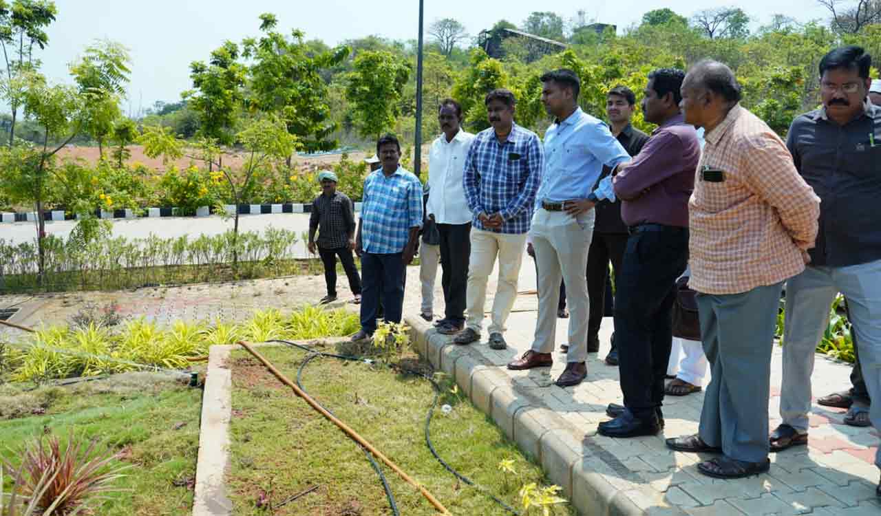 Drip system and water sprinklers installed at Kothagudem IDOC