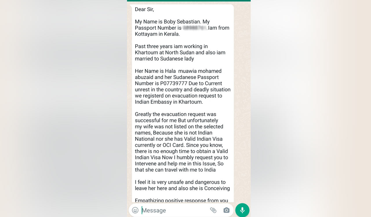 Indian not allowed to bring pregnant Sudanese wife home, cries for help