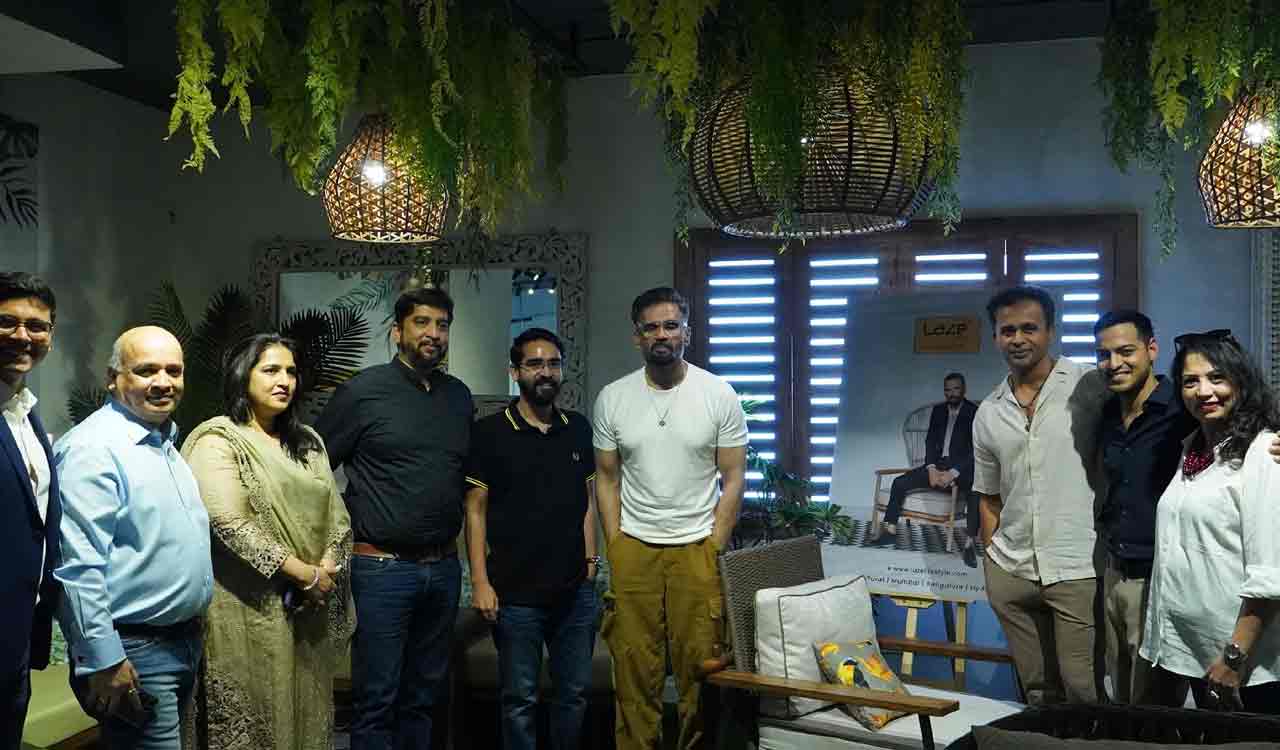 Suniel Shetty unveils Laze Lifestyle’s exquisite range of furniture in Hyderabad