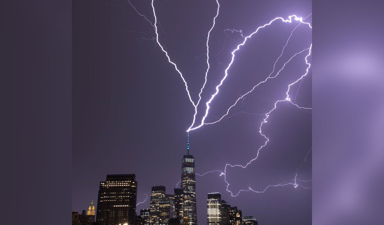 Watch: Lightning strikes World Trade Centre in NYC, video viewed more than 5 million times