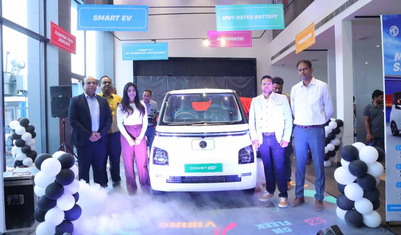 Hyderabad: PPS Motors unveils MG Comet EV in LB Nagar