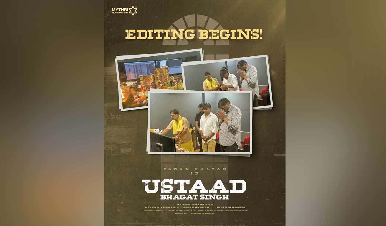 Makers begin post-production work of Pawan Kalyan’s Ustaad Bhagat Singh