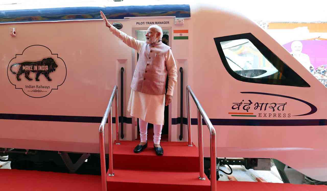PM flags off poll-bound Rajasthan’s first Vande Bharat train