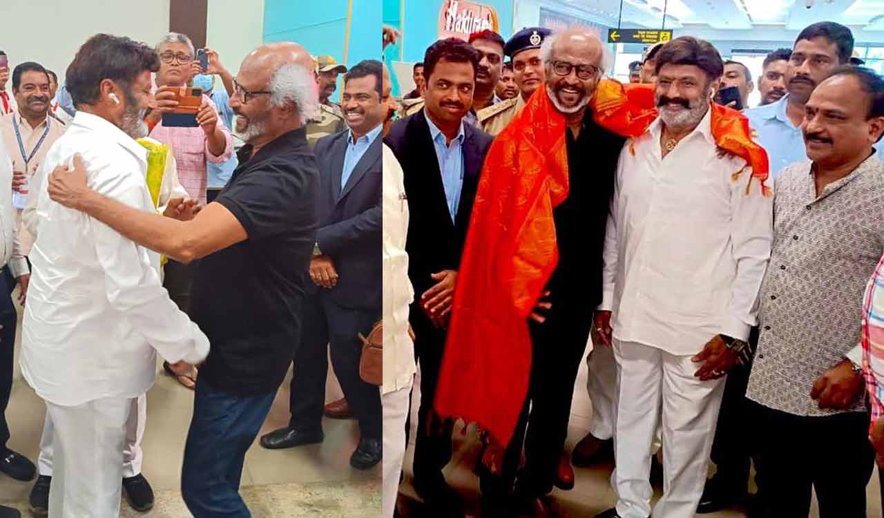Rajinikanth reaches Vijayawada to attend NTR’s centenary celebrations