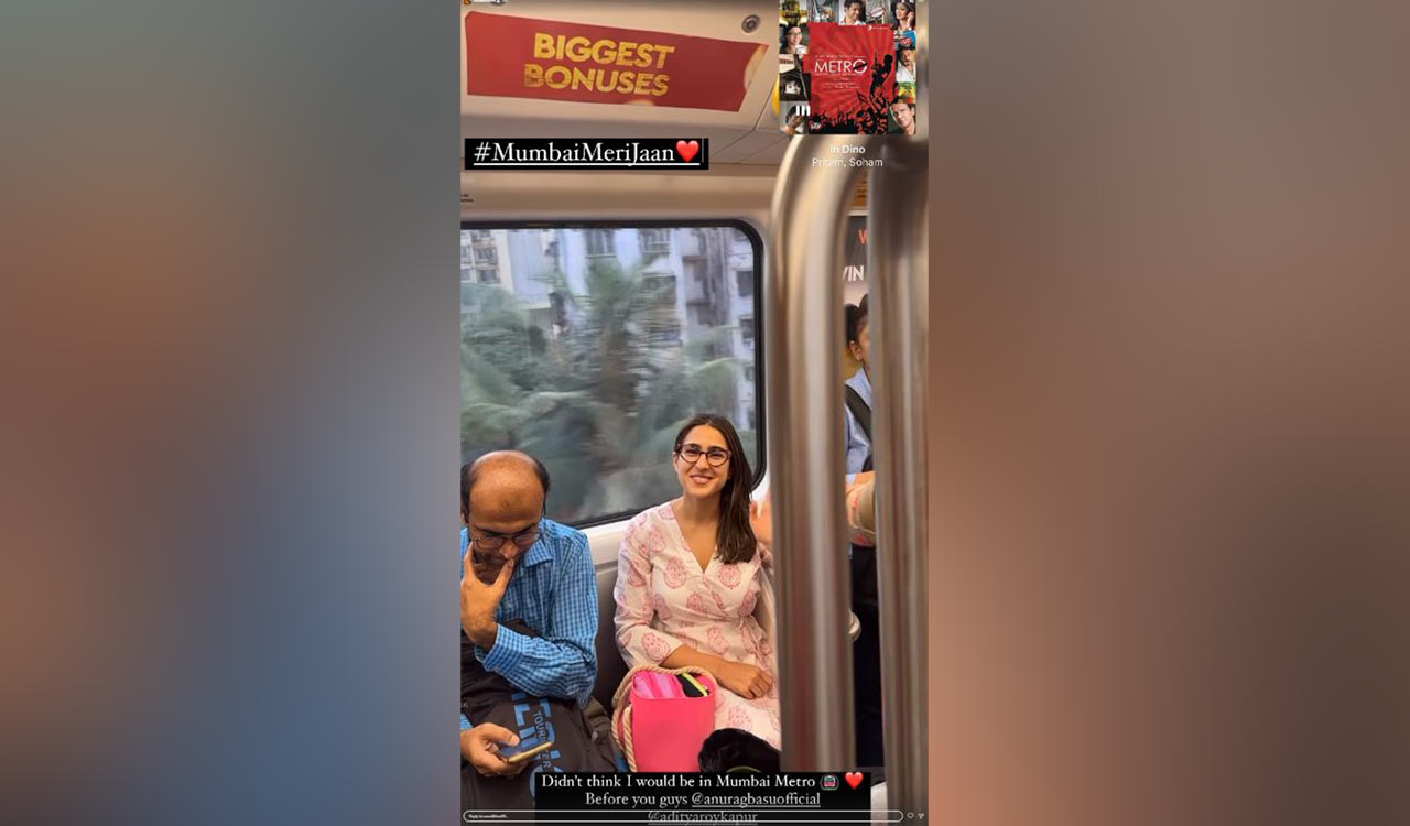 Sara Ali Khan travels by metro in Mumbai, shares video