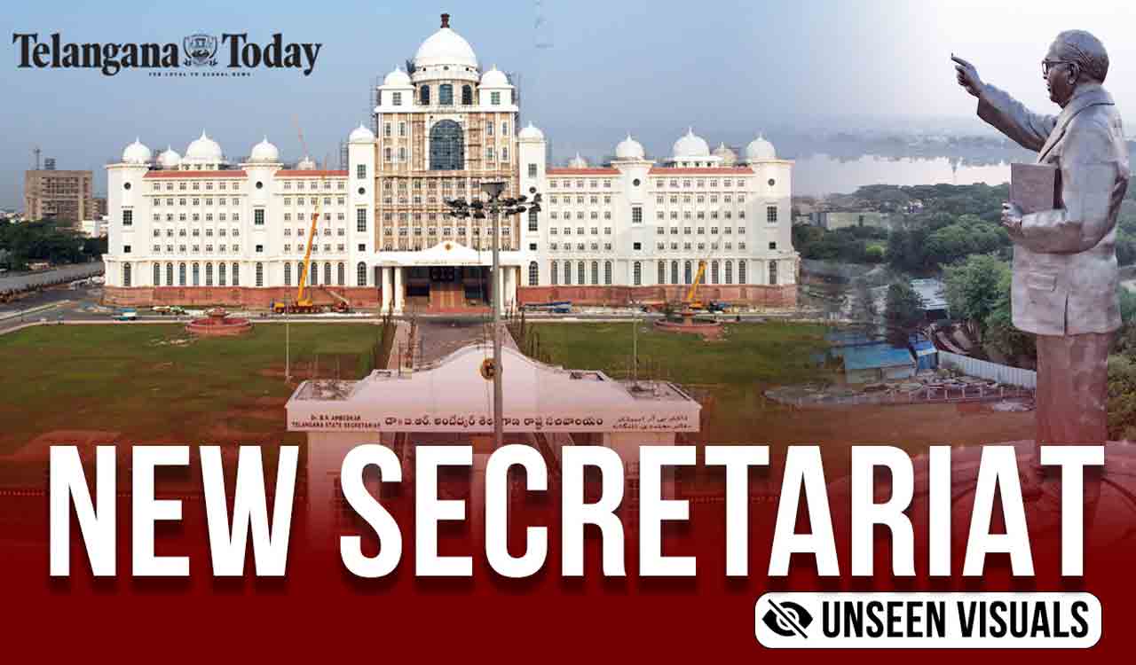 Here are some exclusive visuals of Telangana Secretariat
