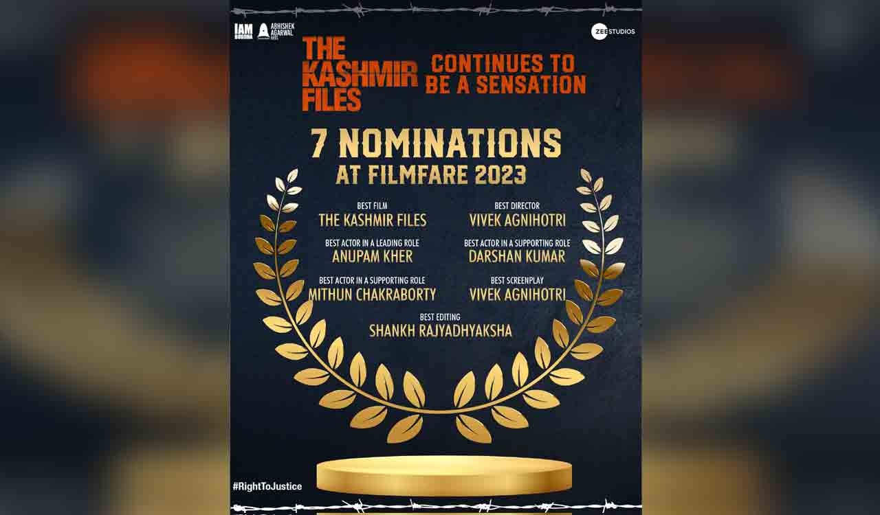 “The Kashmir Files” bagged seven nominations at Filmfare
