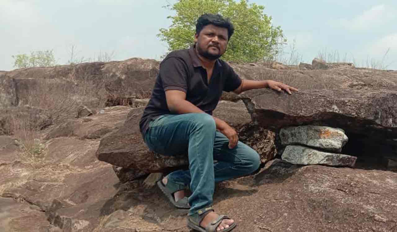 Dolmen site found at Kommala village near Warangal
