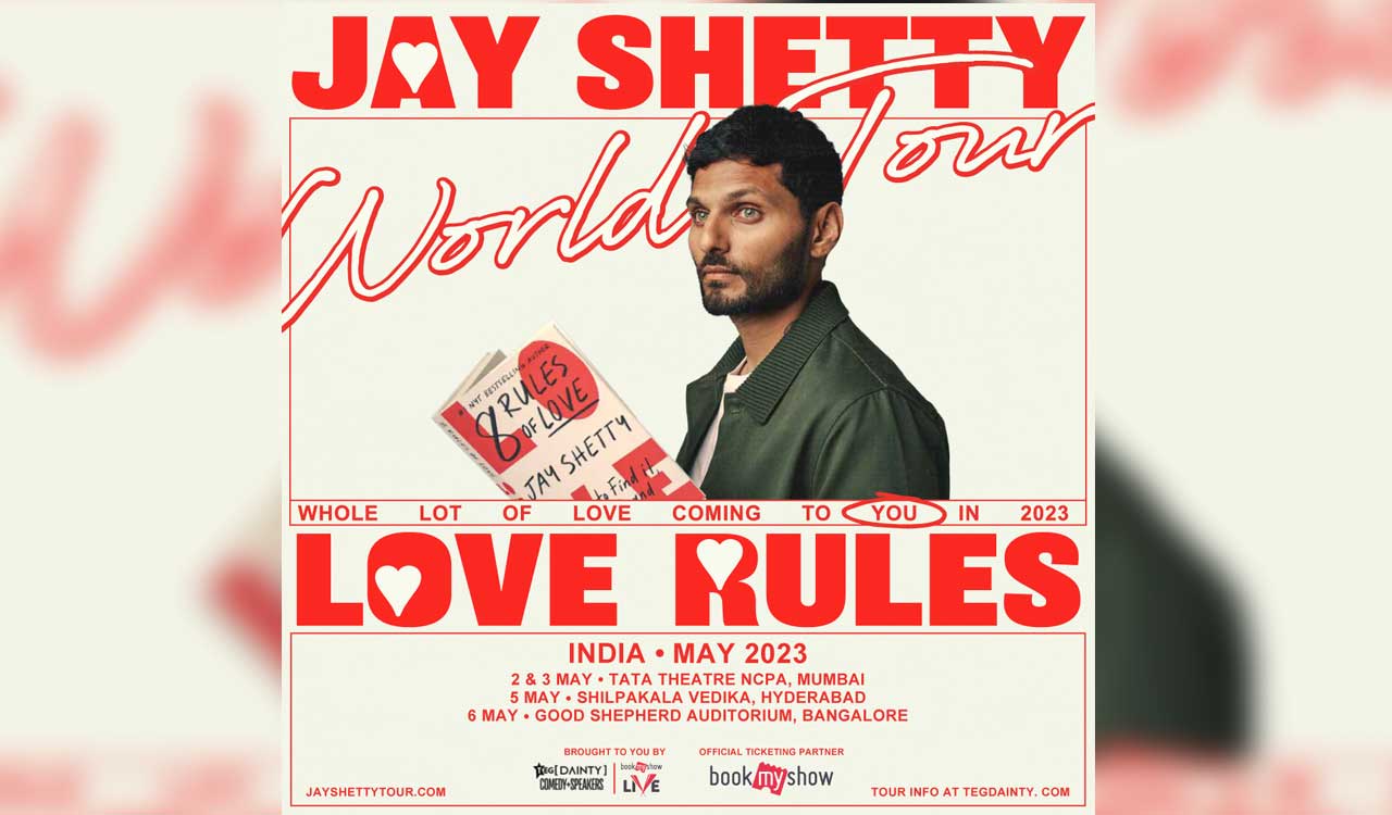 Motivational speaker Jay Shetty is coming to Hyderabad on May 5