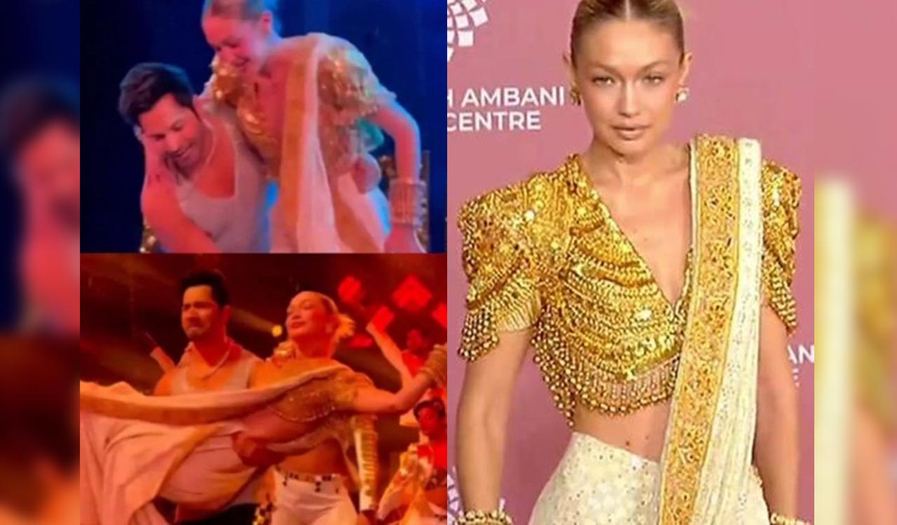 Varun Dhawan picks Gigi Hadid up and pecks her on stage; netizens in fury