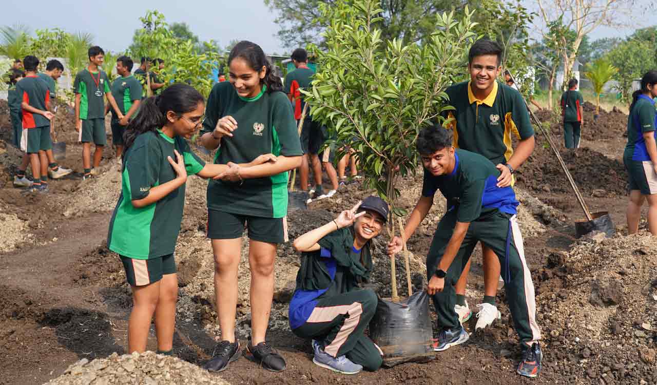 Indus International School Hyderabad, organizes a Tree Plantation Drive for its Graduating Batch of 2023